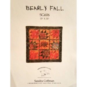 Shepards Gate - Bearly Fall - Designed by Sandra Coffman - Size 35" x 35"